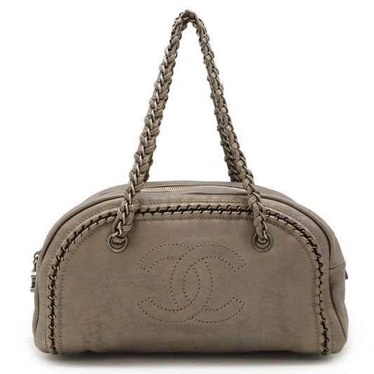 Chanel Leather Luxury Line Coco Mark 2way Shoulder Bag