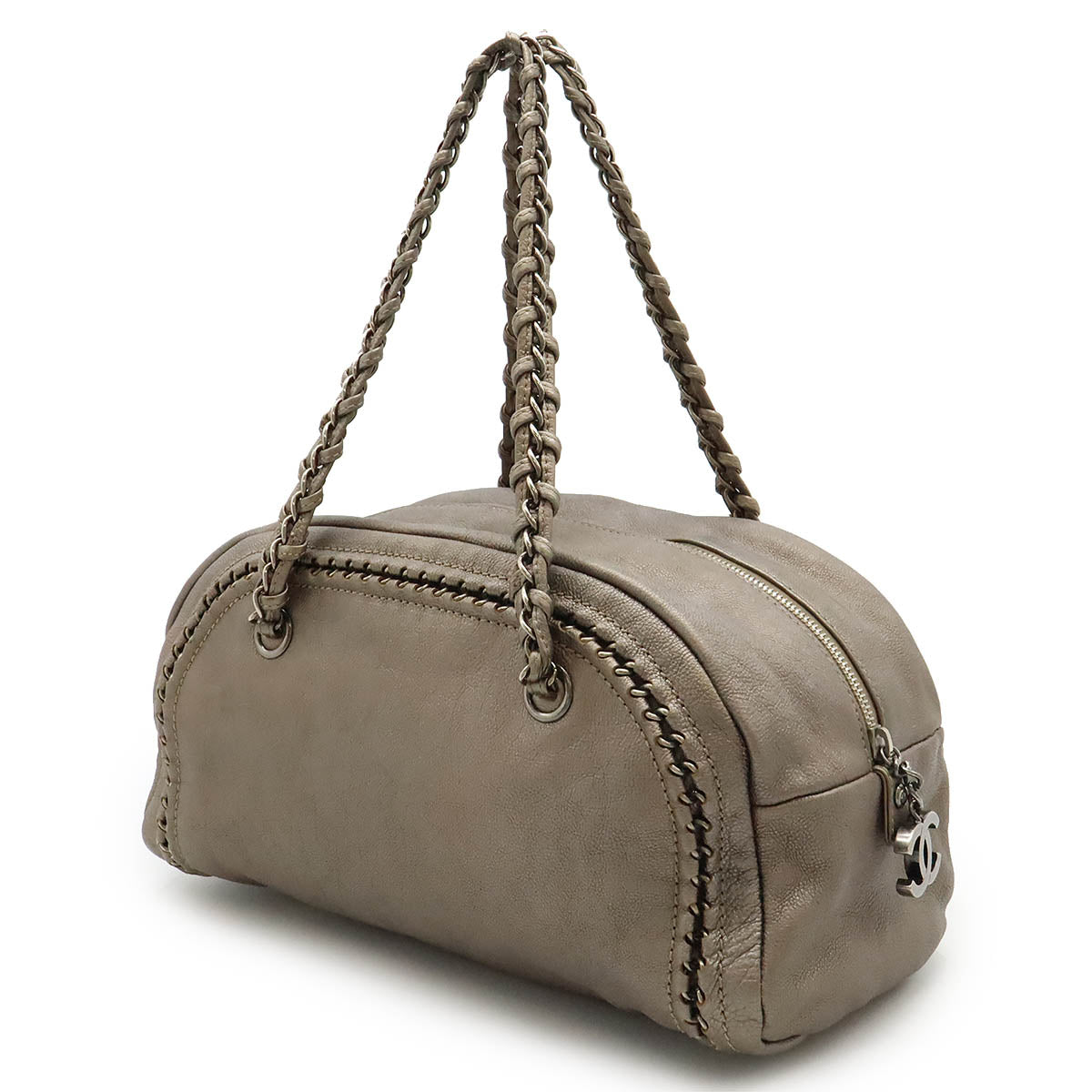 Chanel Leather Luxury Line Coco Mark 2way Shoulder Bag