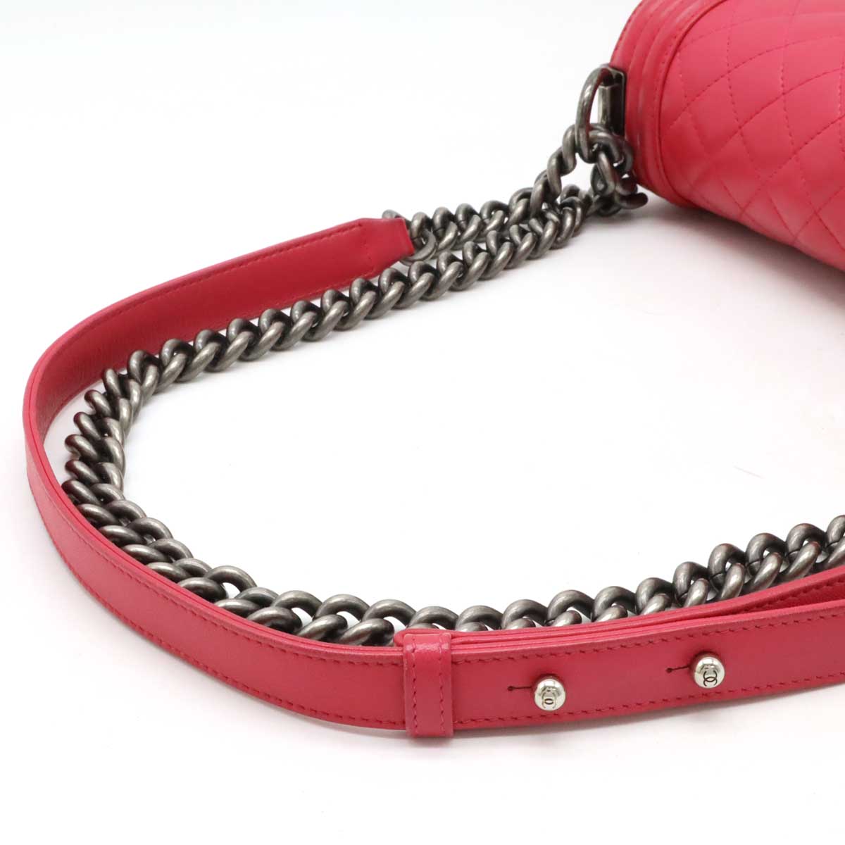 Chanel Caviar Skin Boy Chain Shoulder Bag