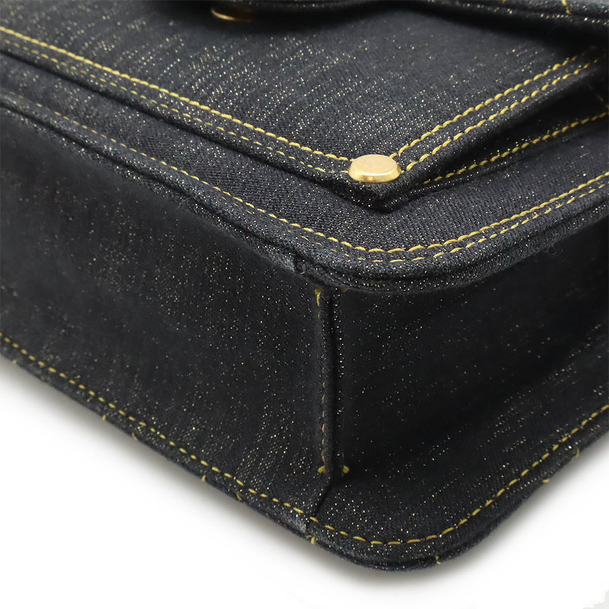 Chanel Denim Matelasse Coco Mark 2way Shoulder Bag
