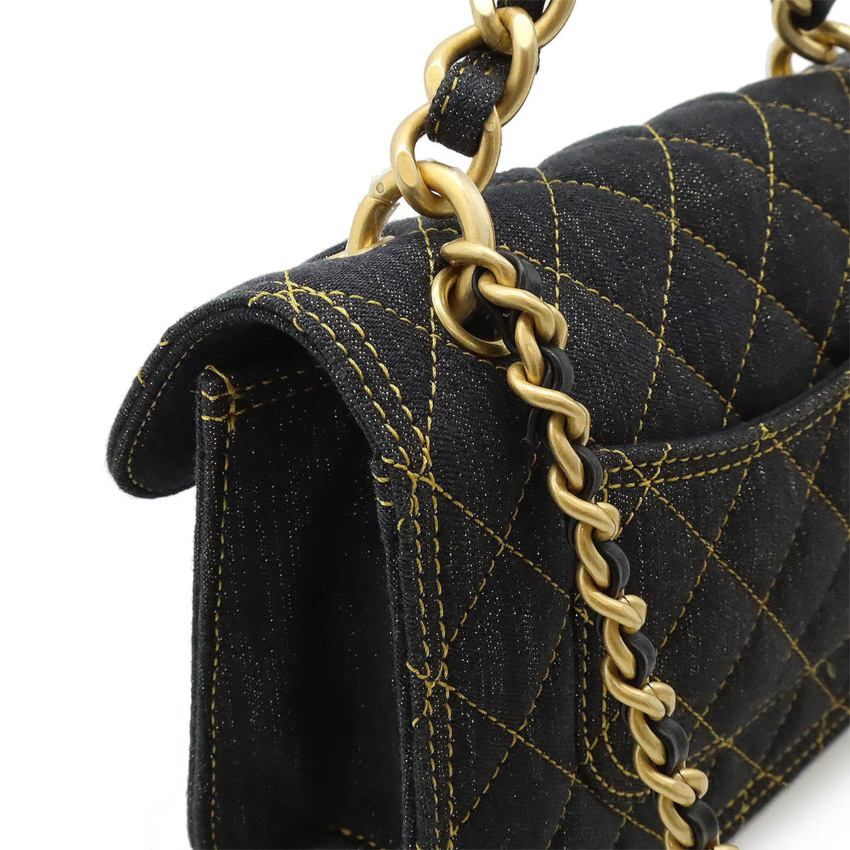 Chanel Denim Matelasse Coco Mark 2way Shoulder Bag