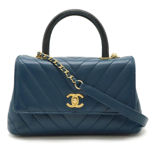 Chanel Leather Coco Handle 2way Bag