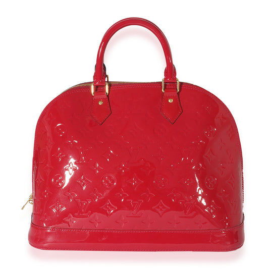 Louis Vuitton Cerise Vernis Alma MM Monogram Handbag