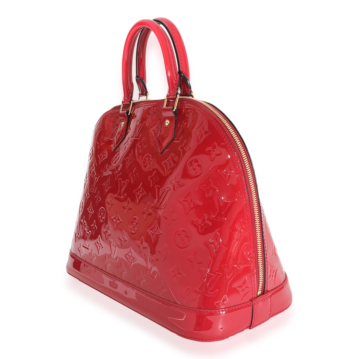 Louis Vuitton Cerise Vernis Alma MM Monogram Handbag