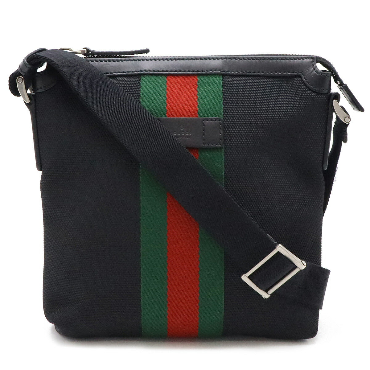 Gucci Sheline Line Shoulder Bag Leather Canvas