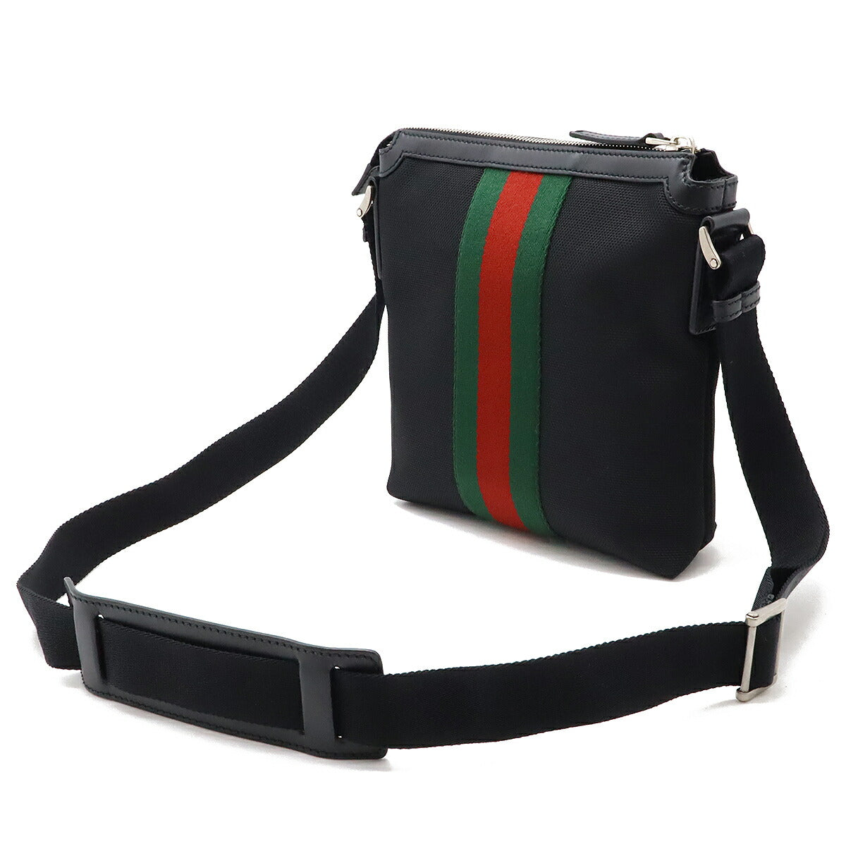 Gucci Sheline Line Shoulder Bag Leather Canvas
