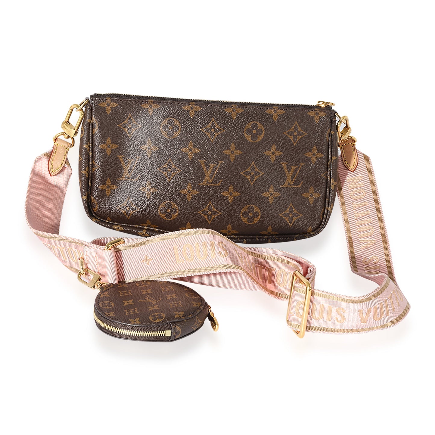 Louis Vuitton & Rose Clair Multi-Pochette Accessoires Monogram Canvas Clutch Bag
