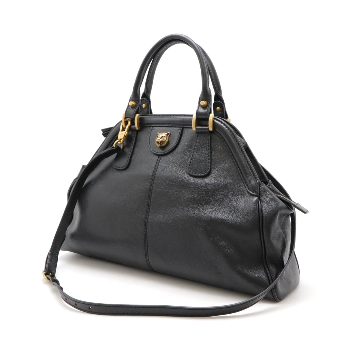 Gucci Libelle 2Way Handbag Leather Travel Bag