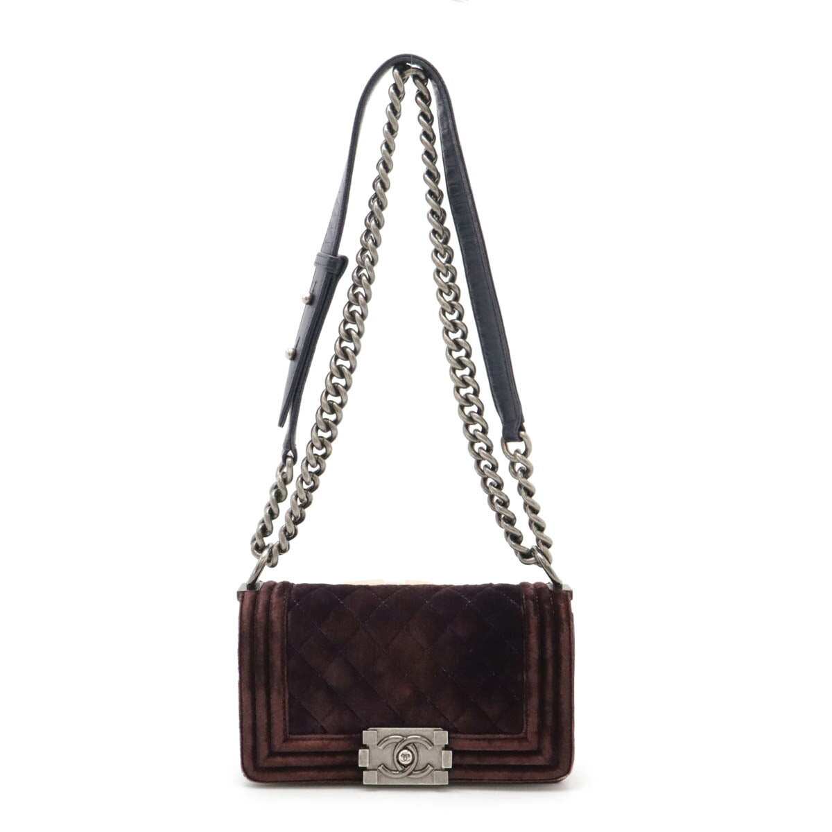 Chanel Velour Leather Boy Shoulder Bag