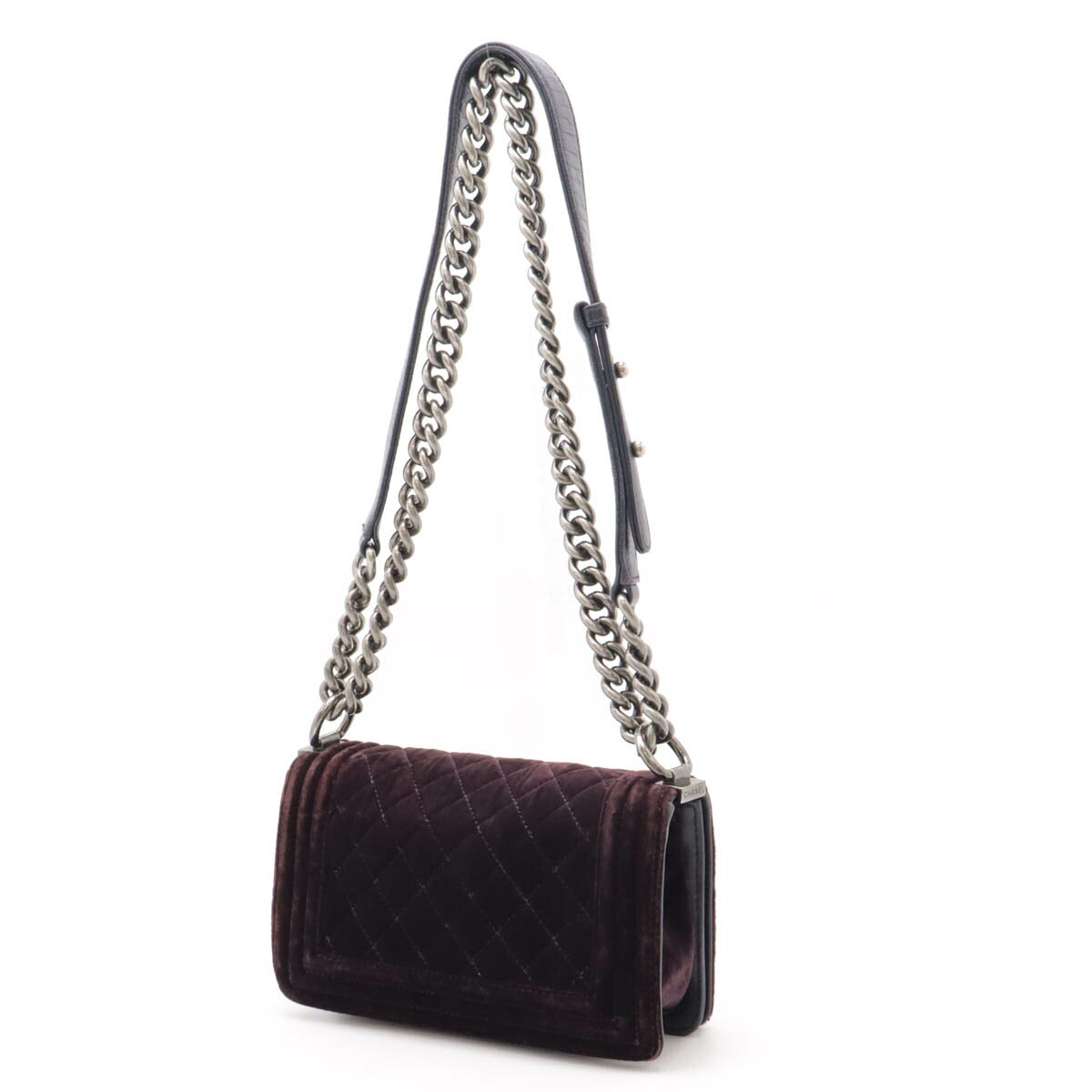 Chanel Velour Leather Boy Shoulder Bag