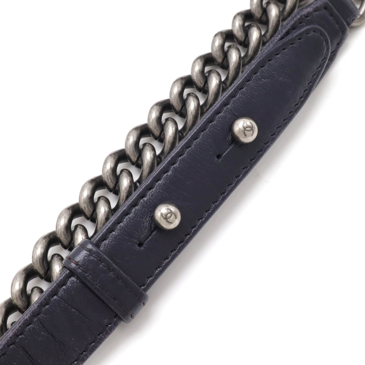 Chanel Velour Leather Boy Shoulder Bag
