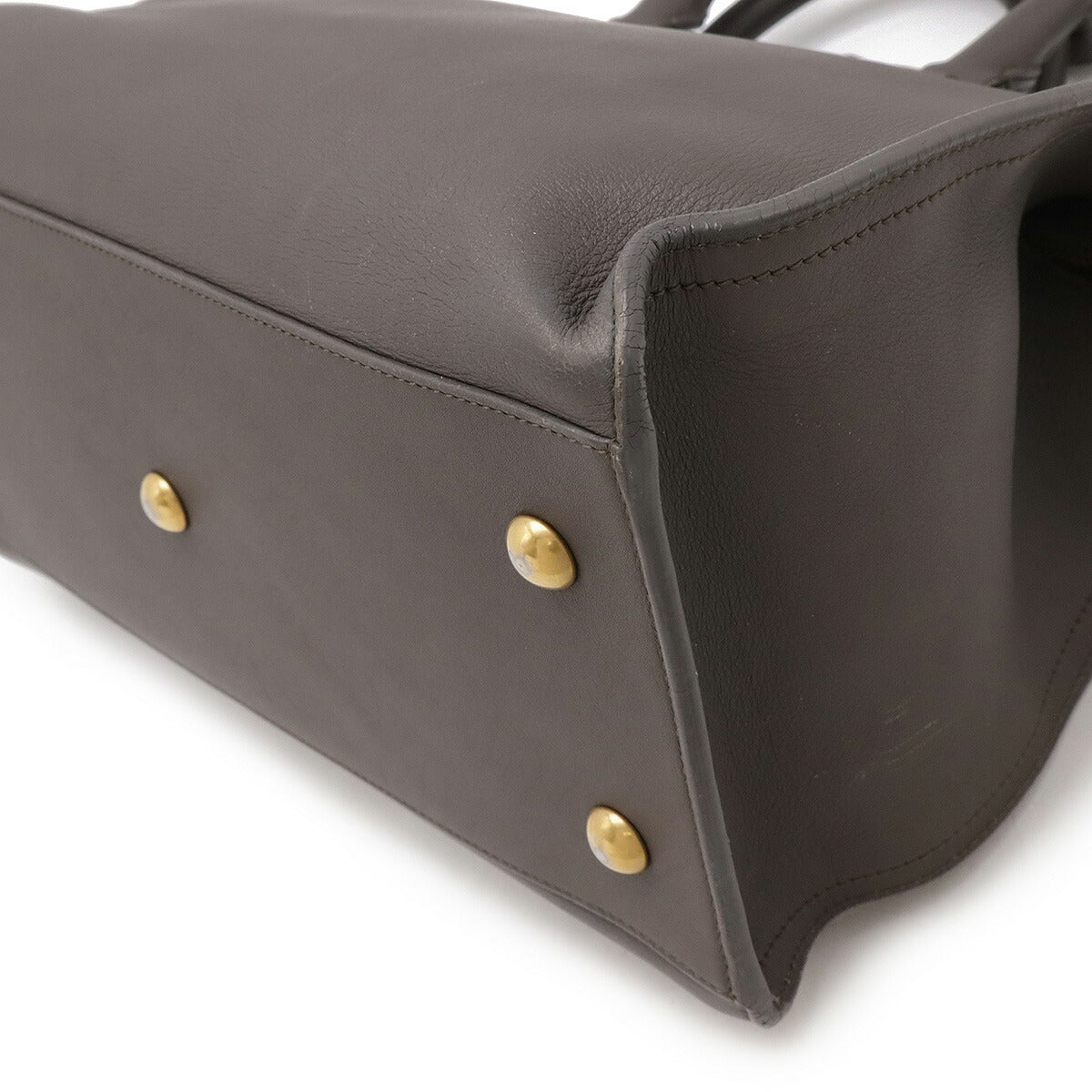 YSL Saint Laurent Paris Line Petit Cabas 2Way Bag Leather Travel Bag