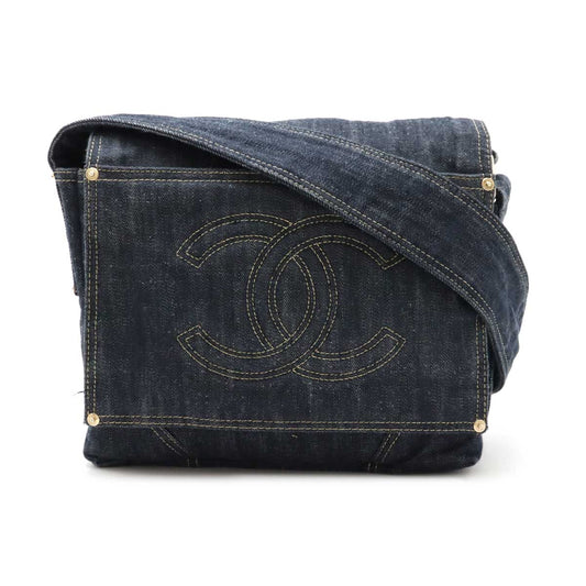 Chanel Sparkling Denim Coco Mark 2way Shoulder Bag