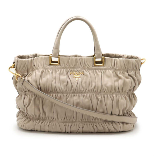 Prada Gaufre 2Way Bag Leather Travel Bag