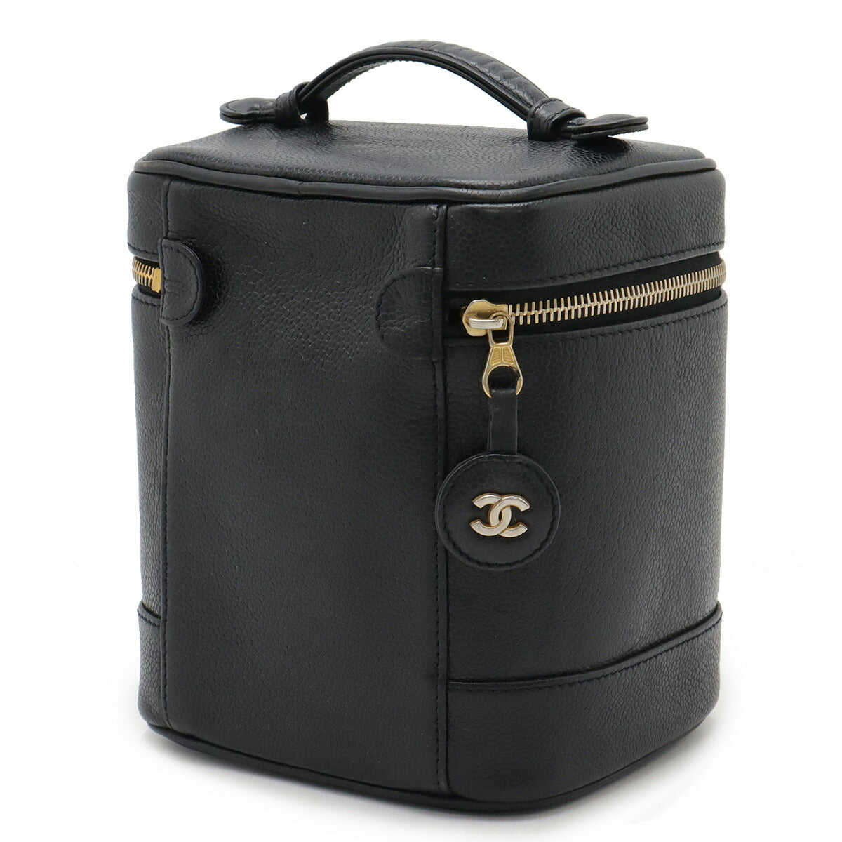 Coco Mark Caviar Skin Vanity Bag Refined