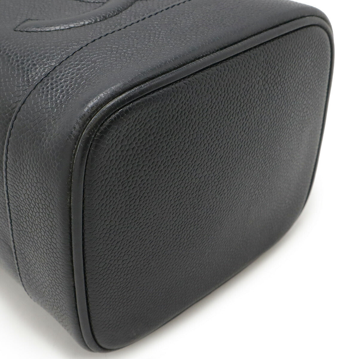 Coco Mark Caviar Skin Vanity Bag Refined