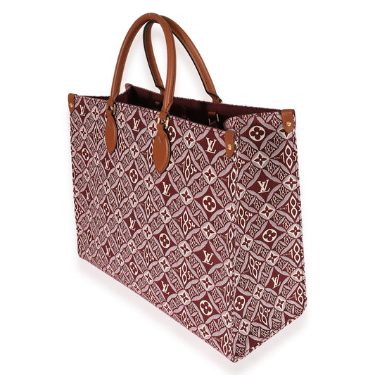 Louis Vuitton Bordeaux Jacquard Since Onthego GM Handbag