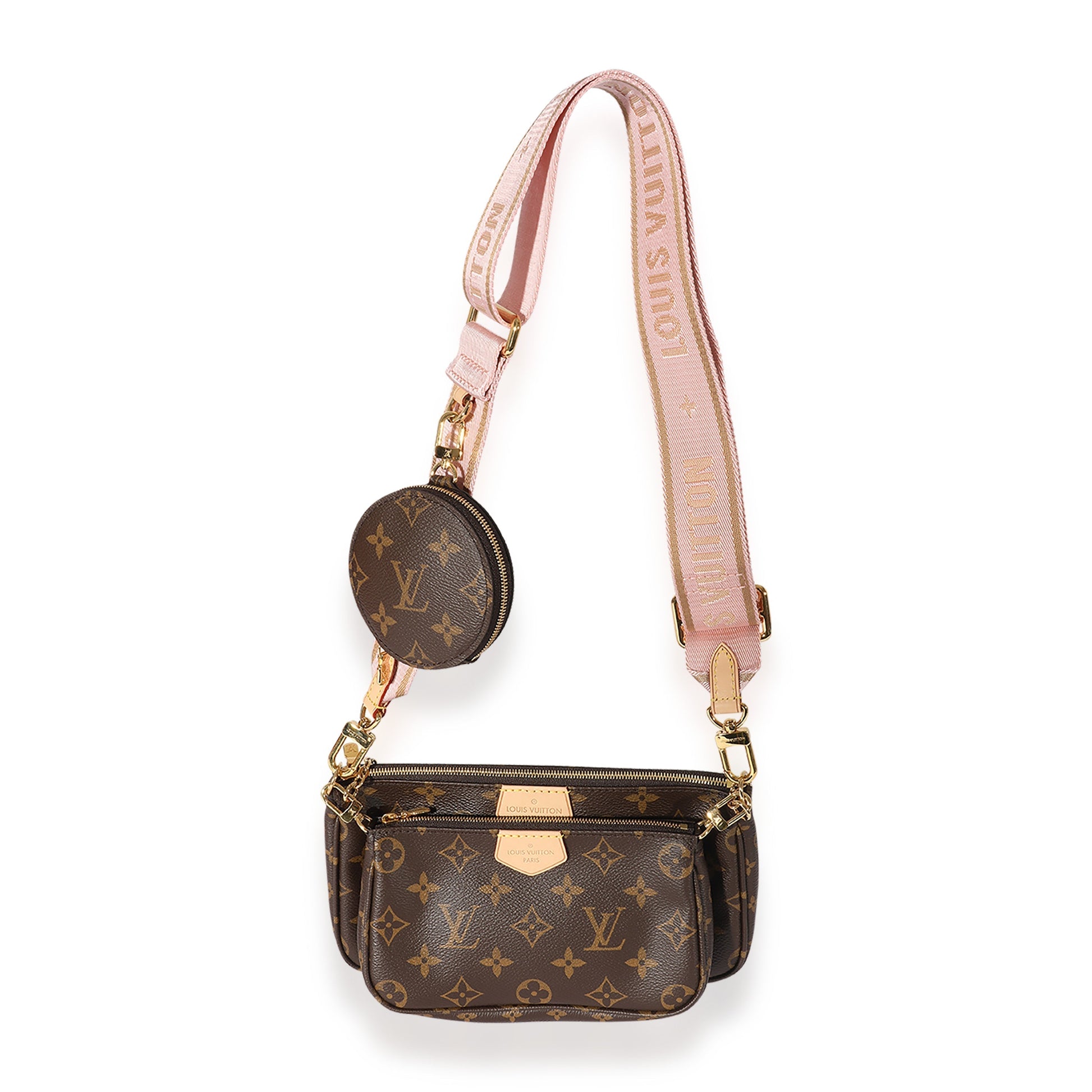 Louis Vuitton & Rose Clair Multi-Pochette Accessoires Monogram Canvas Clutch Bag Pochette Accessoires