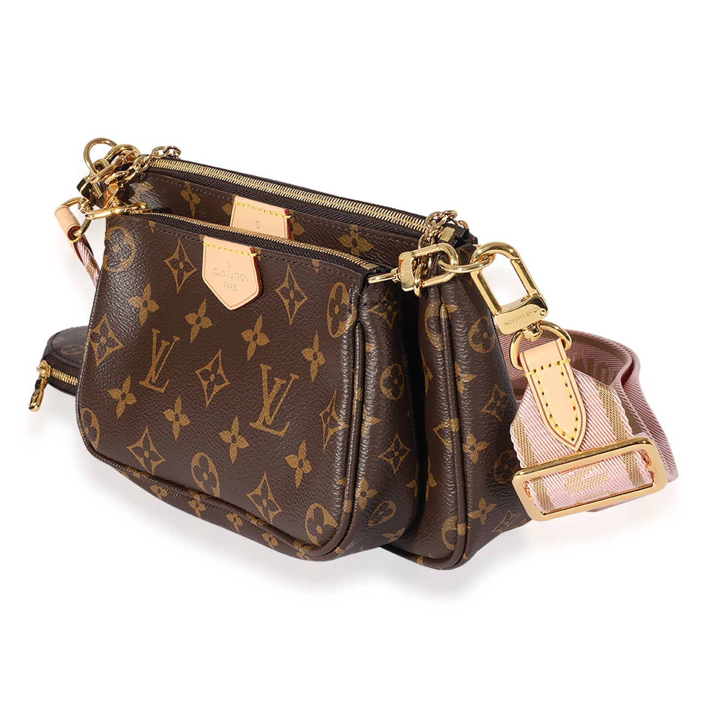 Louis Vuitton & Rose Clair Multi-Pochette Accessoires Monogram Canvas Clutch Bag Pochette Accessoires