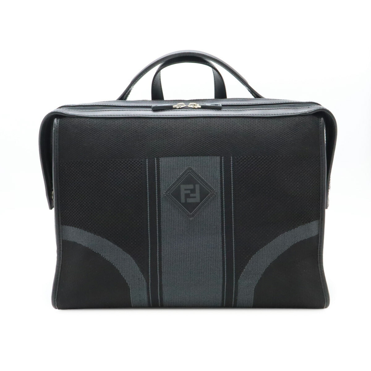 Fendi 7Va400 Business Bag Leather Canvas Travel Bag
