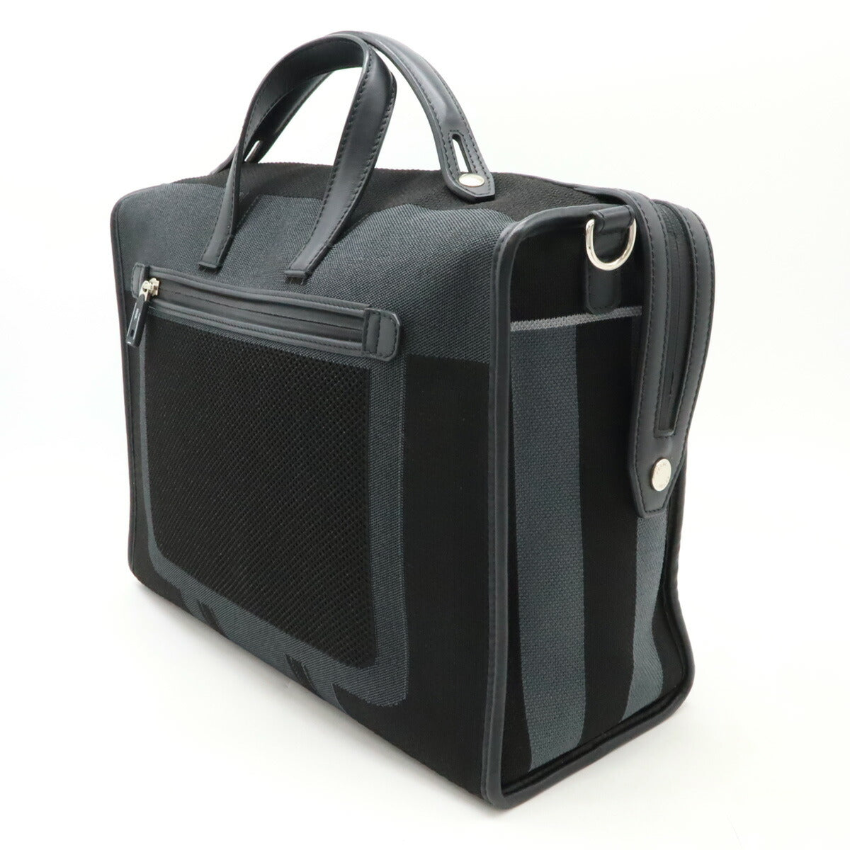 Fendi 7Va400 Business Bag Leather Canvas Travel Bag