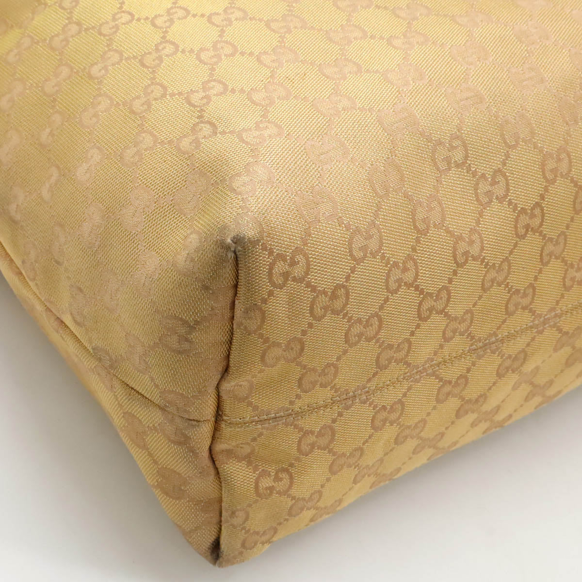 Gucci Metallic 2Way Bag Leather Canvas Travel Bag