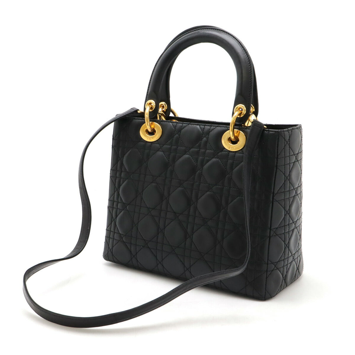 Dior Christian Lady 2Way Bag Lambskin Travel Bag 2Way Bag 2