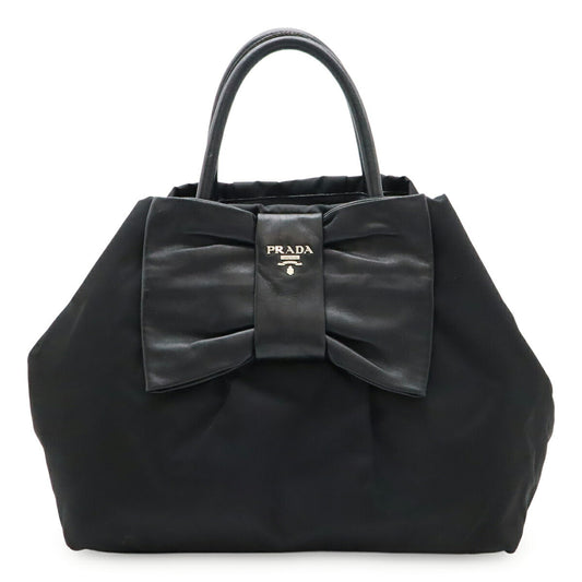 Prada Tote Bag Leather Nylon Leather Tote Bag