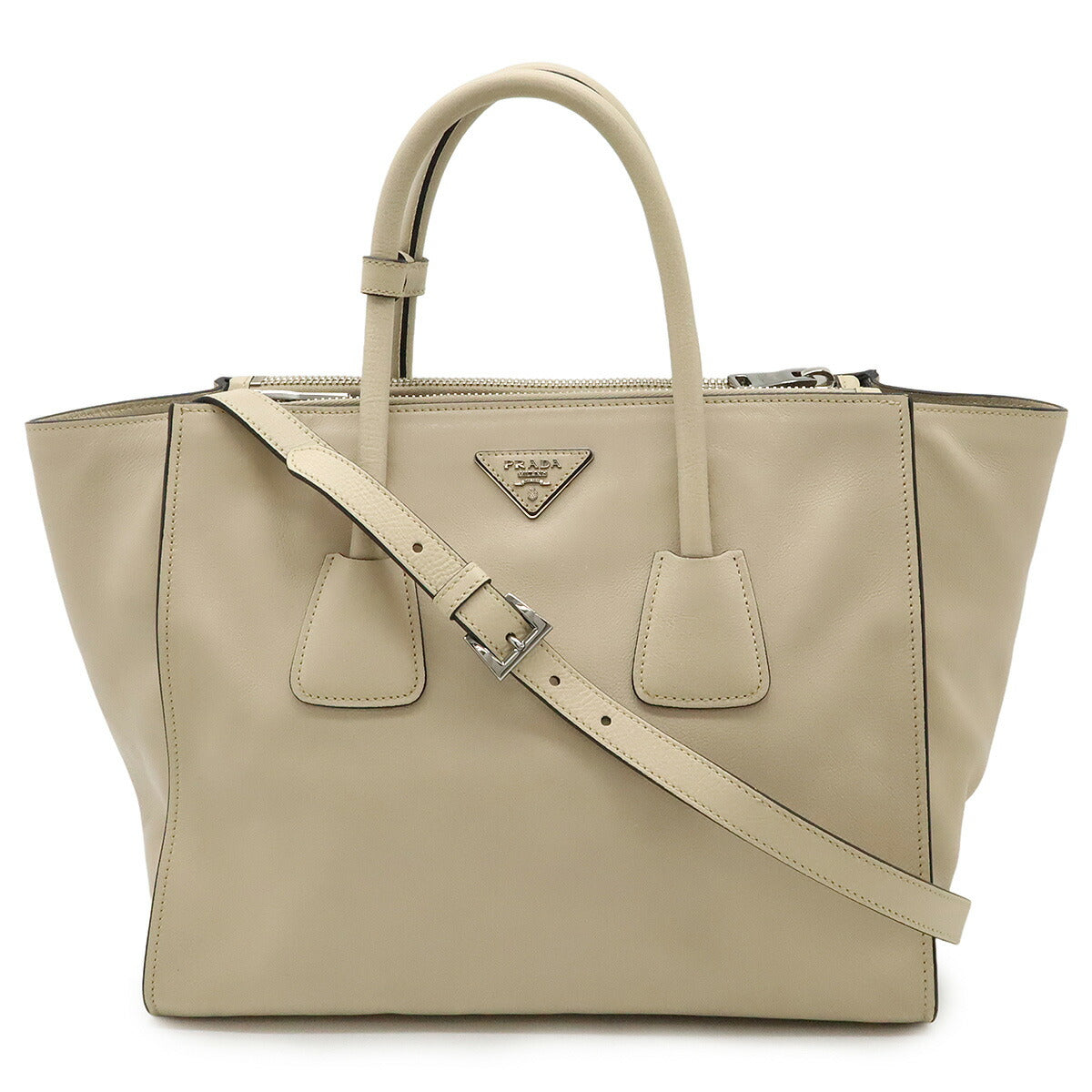 Prada Triangle 2Way Bag Leather Logo Travel Bag 2Way Bag 1