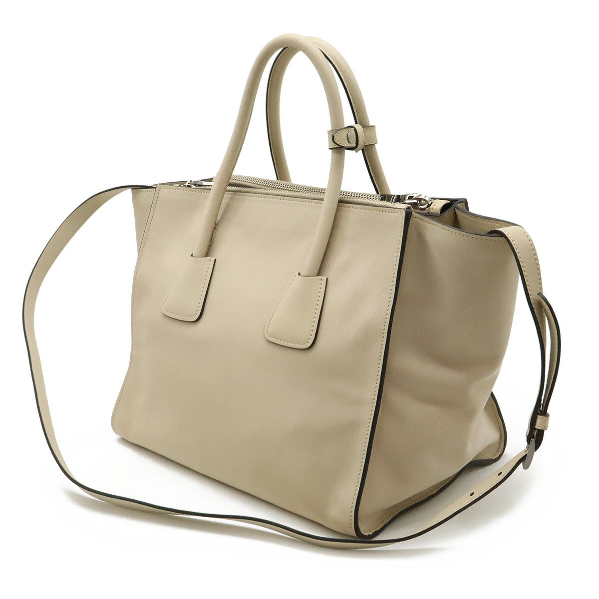 Prada Triangle 2Way Bag Leather Logo Travel Bag 2Way Bag 1