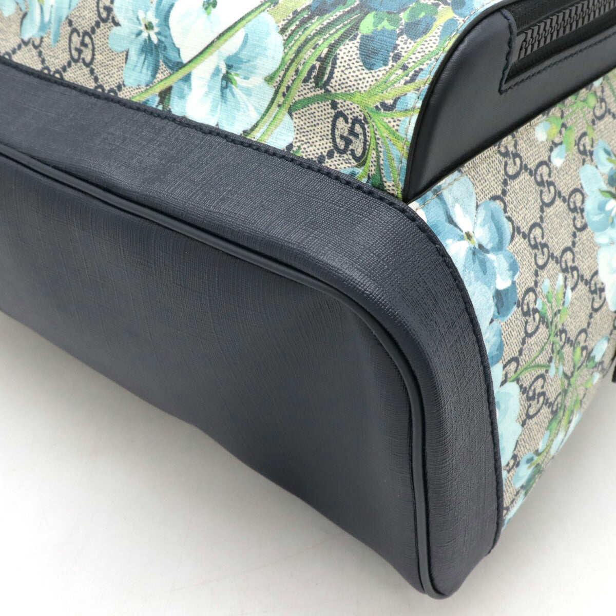 Gucci Blooms Supreme Coated Backpack Canvas Leather Backpack