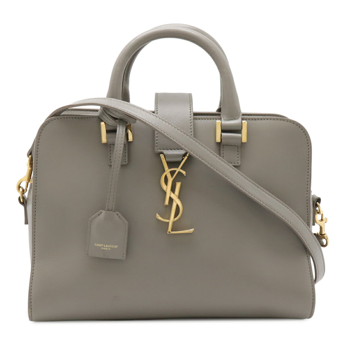 YSL Saint Laurent Cabas 2Way Bag Leather Baby Travel Bag