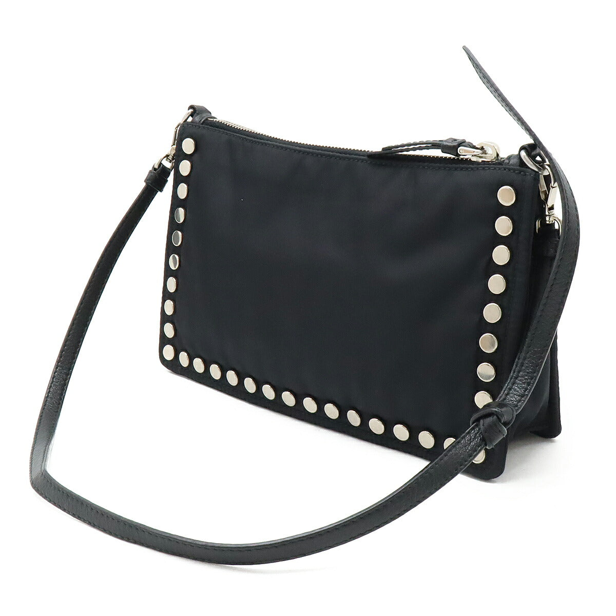 Prada 1Ne006 2Way Shoulder Bag Leather Nylon