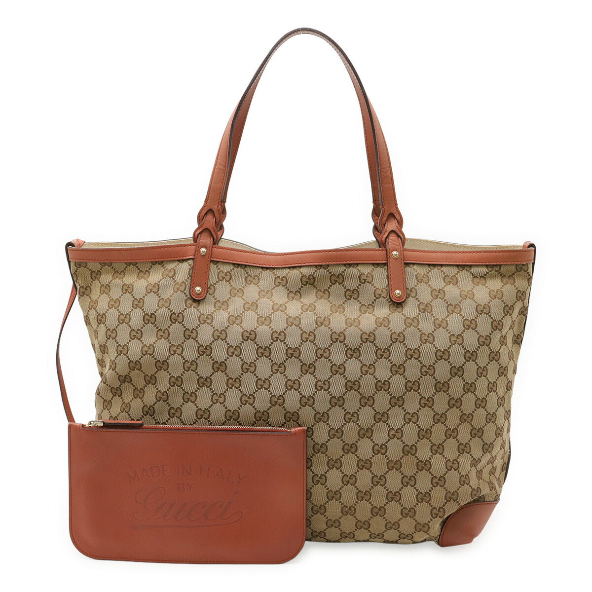 Gucci Craft 2Way Bag Leather Canvas Travel Bag