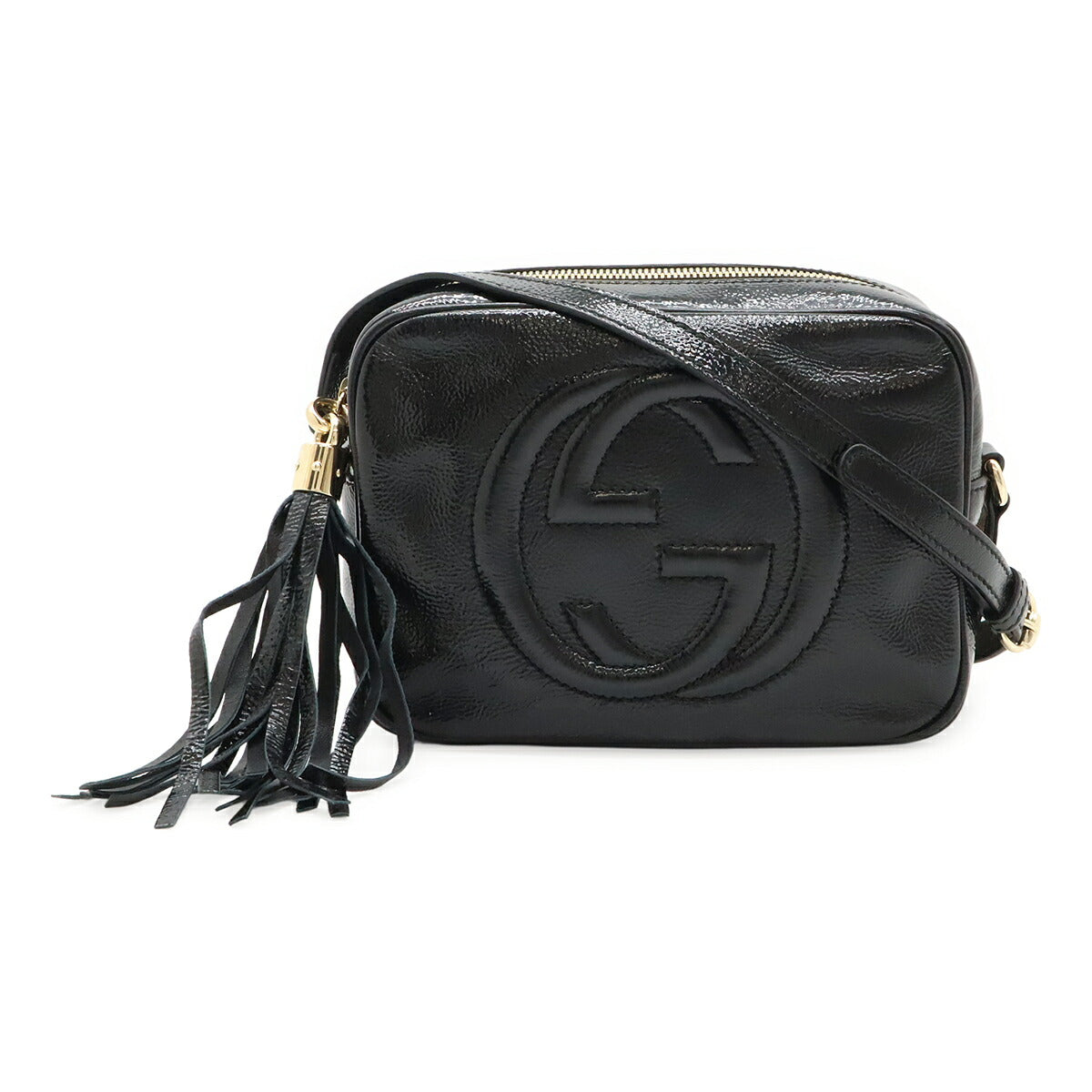 Gucci Soho Disco Enamel Shoulder Bag Leather Small