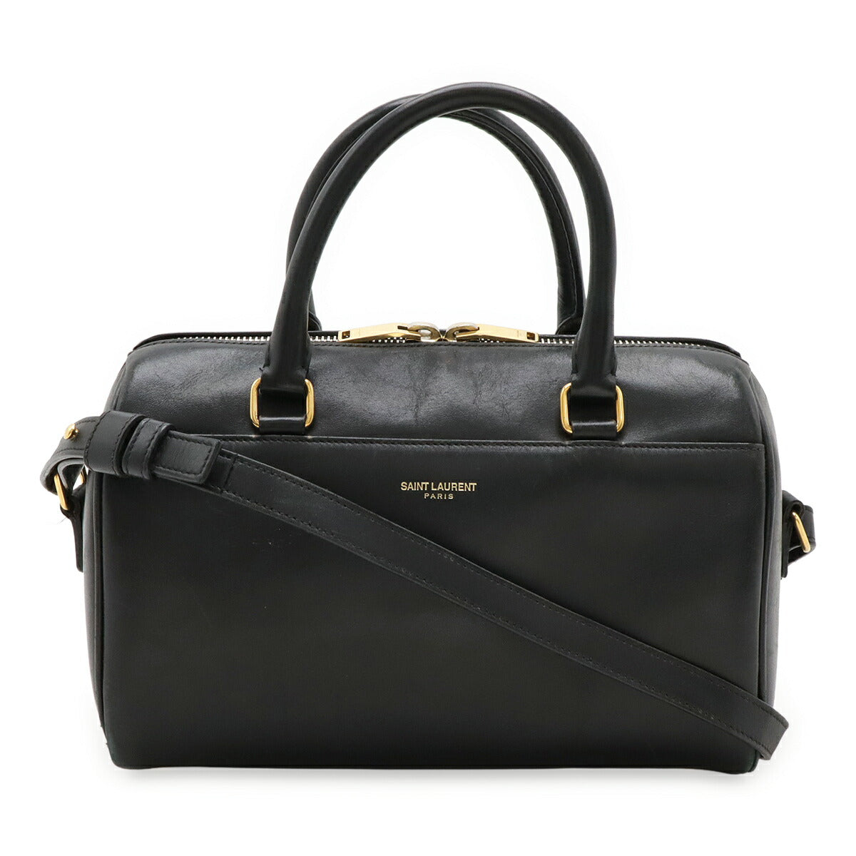 YSL Saint Laurent Paris Duffle 2Way Handbag Leather Baby Travel Bag