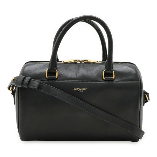 YSL Saint Laurent Paris Duffle 2Way Handbag Leather Baby Travel Bag