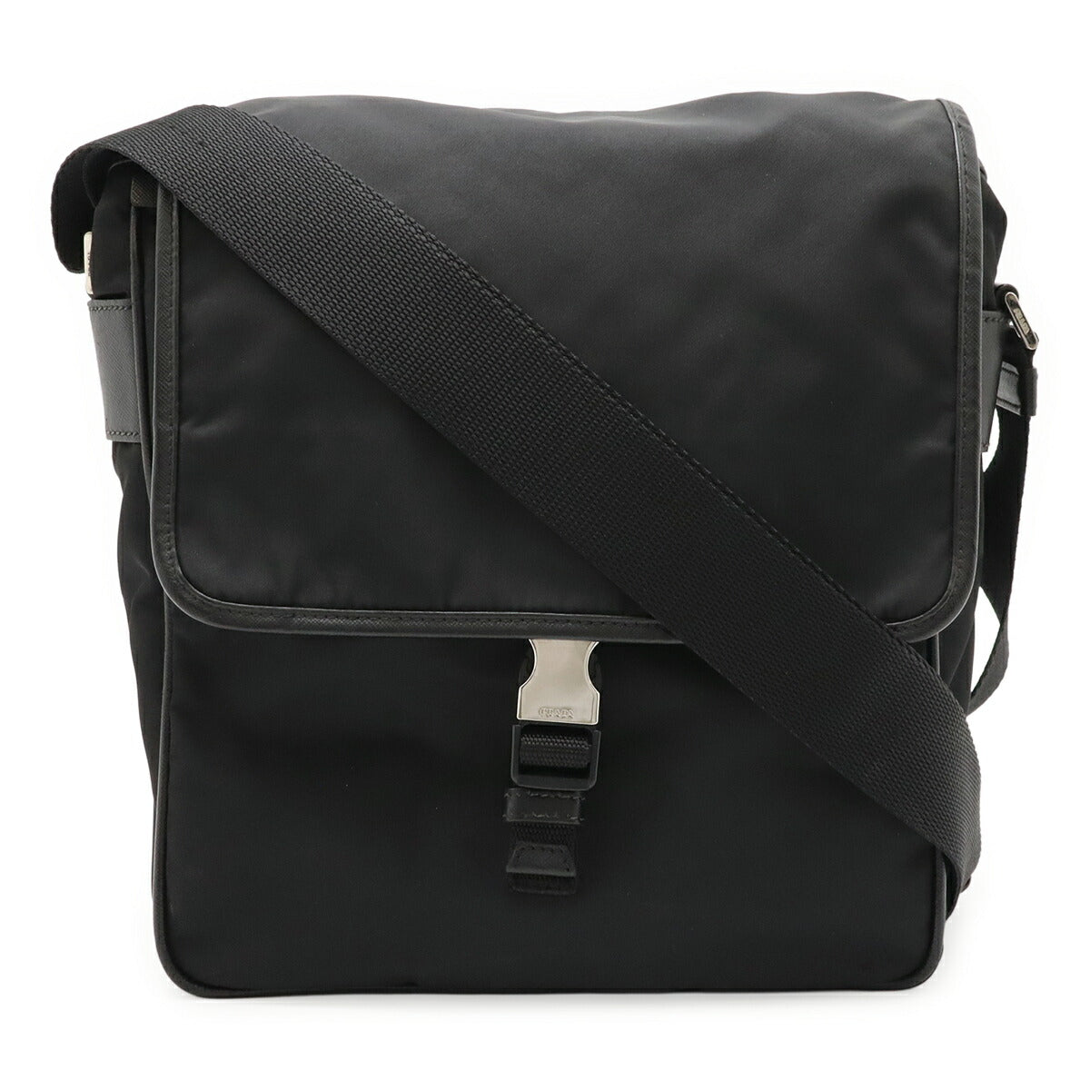 Prada Messenger Bag Leather Nylon Leather Messenger Bag