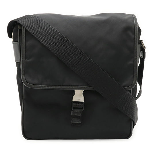 Prada Messenger Bag Leather Nylon Leather Messenger Bag
