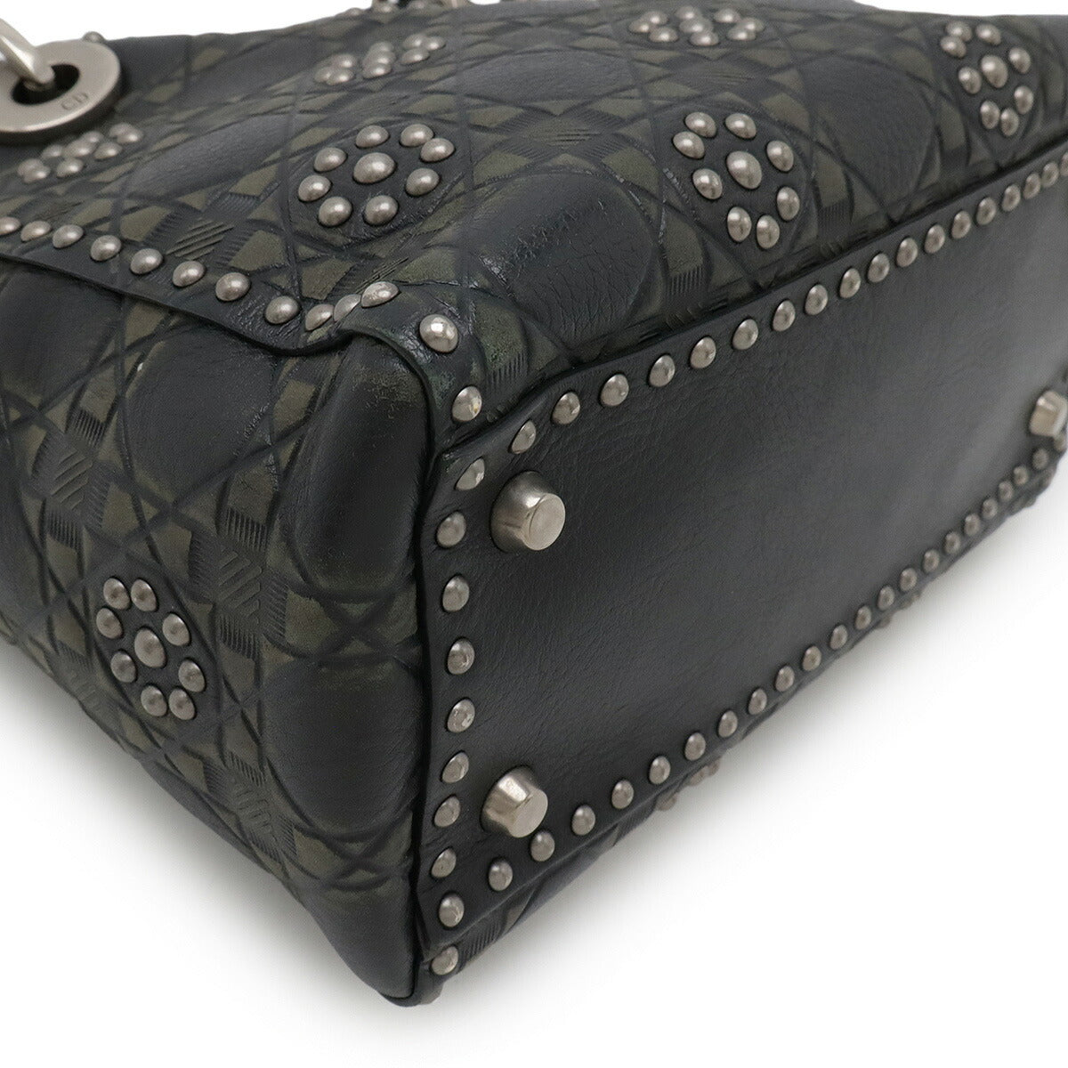 Dior Christian Lady Calfskin 2Way Bag Travel Bag