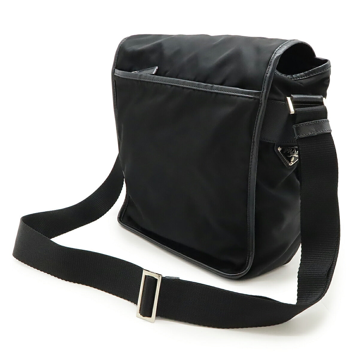 Prada Messenger Bag Leather Nylon