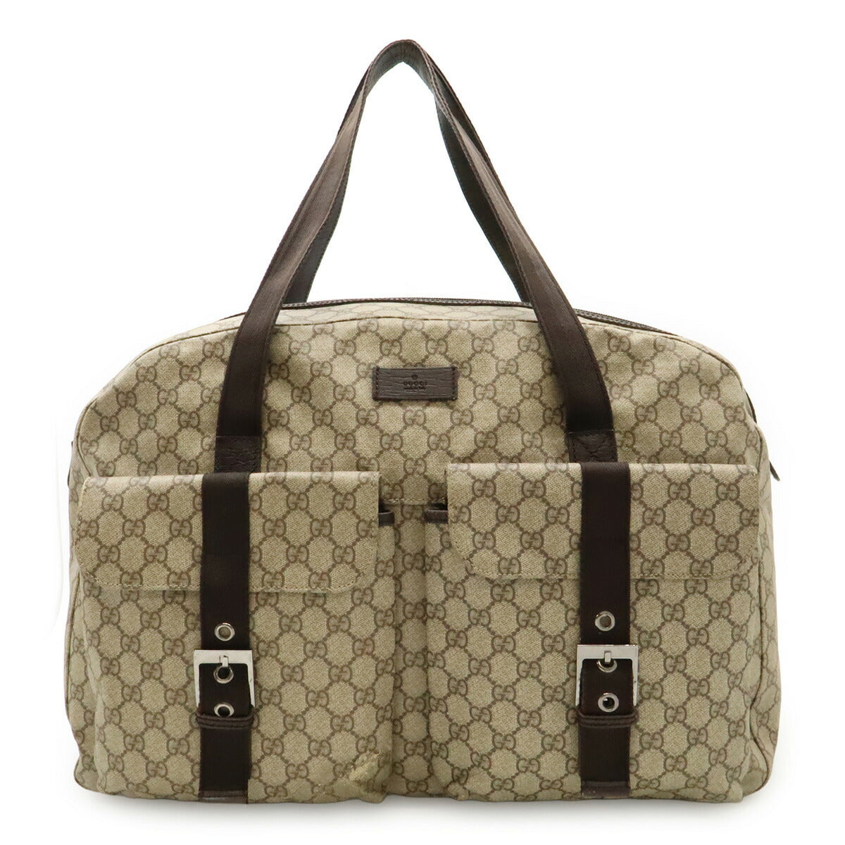 Gucci Supreme Coated Boston Bag Canvas Travel Bag