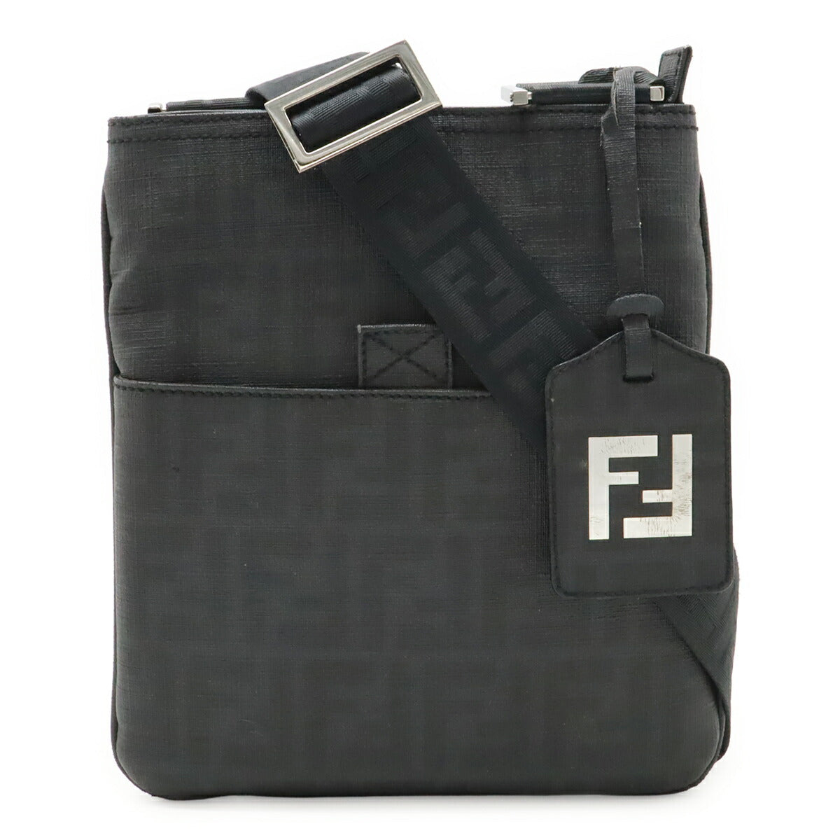 Fendi Zucca Coated Shoulder Bag Canvas