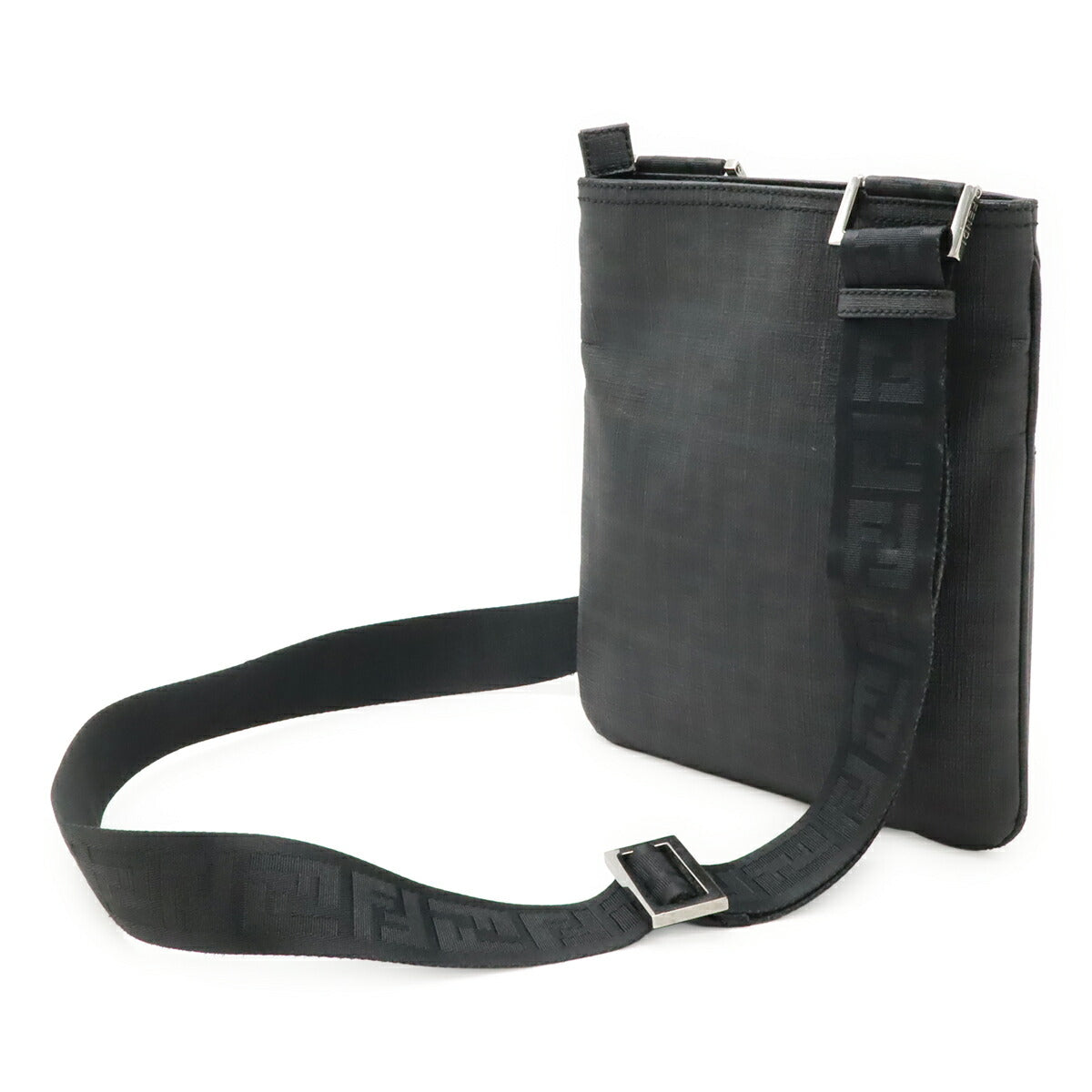 Fendi Zucca Coated Shoulder Bag Canvas