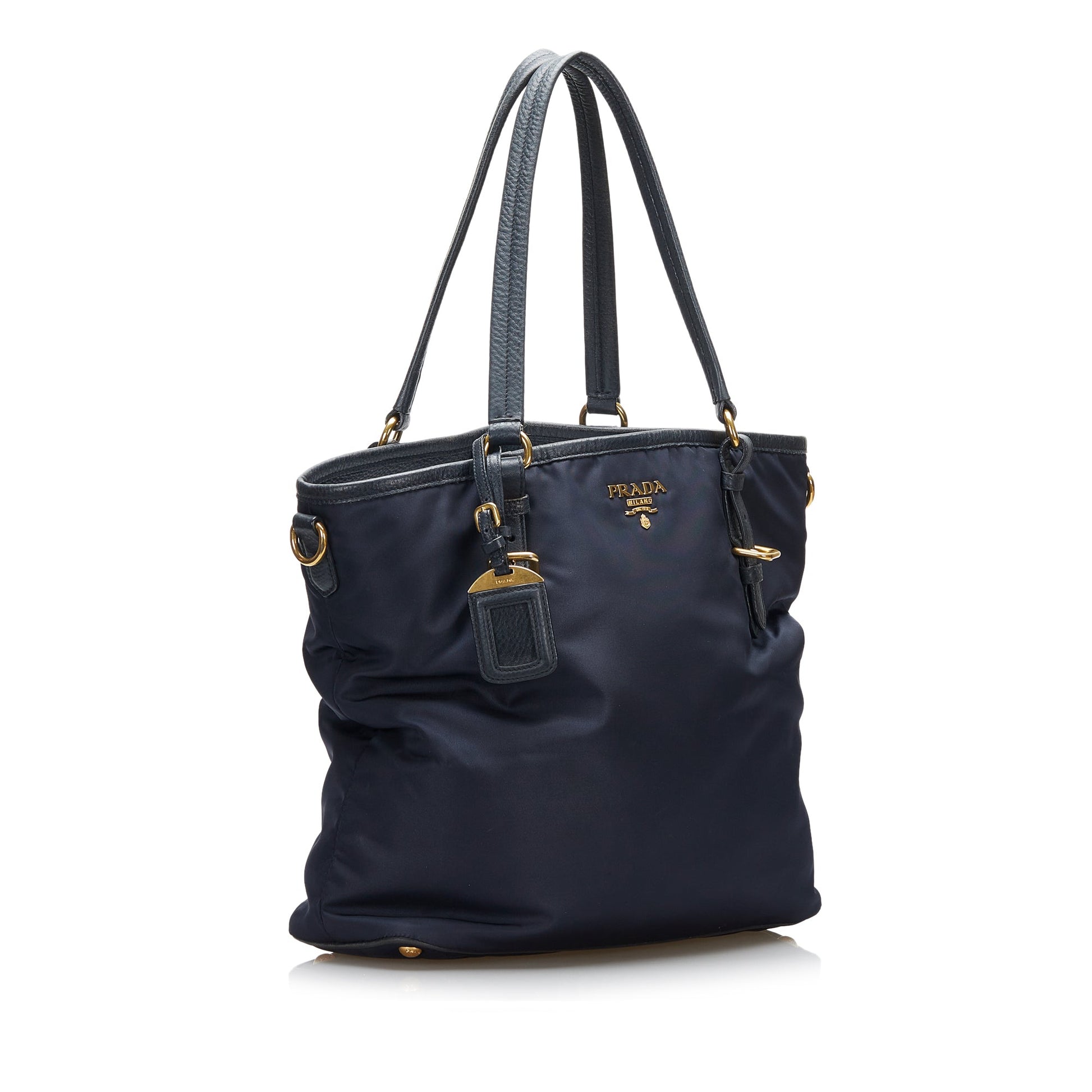 Prada Tessuto Shopper Tote Bag Nylon Blue