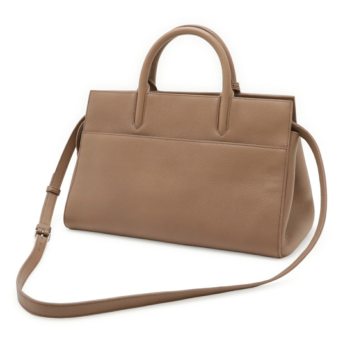 YSL Saint Laurent Paris Cabas Rive Gauche 2Way Handbag Leather Travel Bag