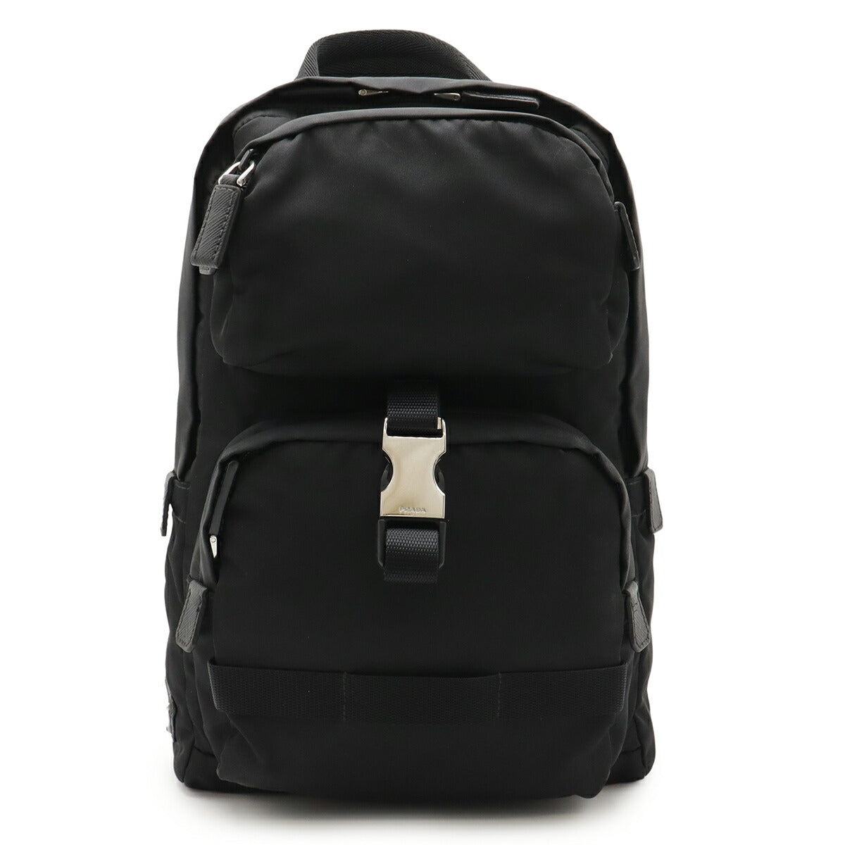 Prada Tessuto Shoulder Bag Leather Nylon