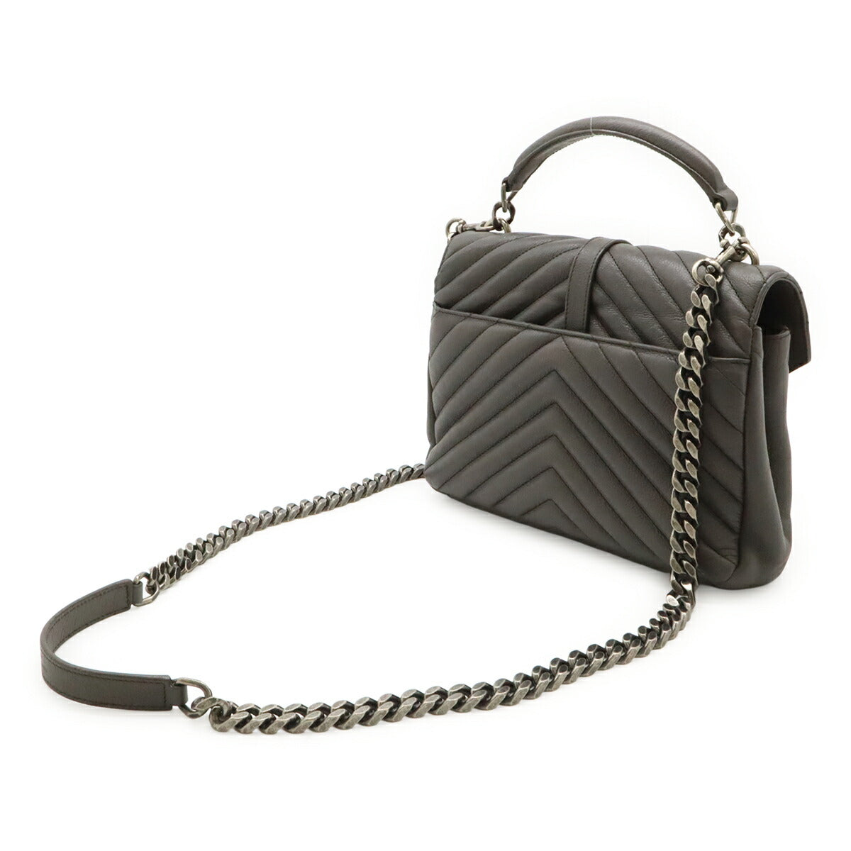 YSL Saint Laurent College 2Way Handbag Leather Travel Bag 2Way Handbag 1
