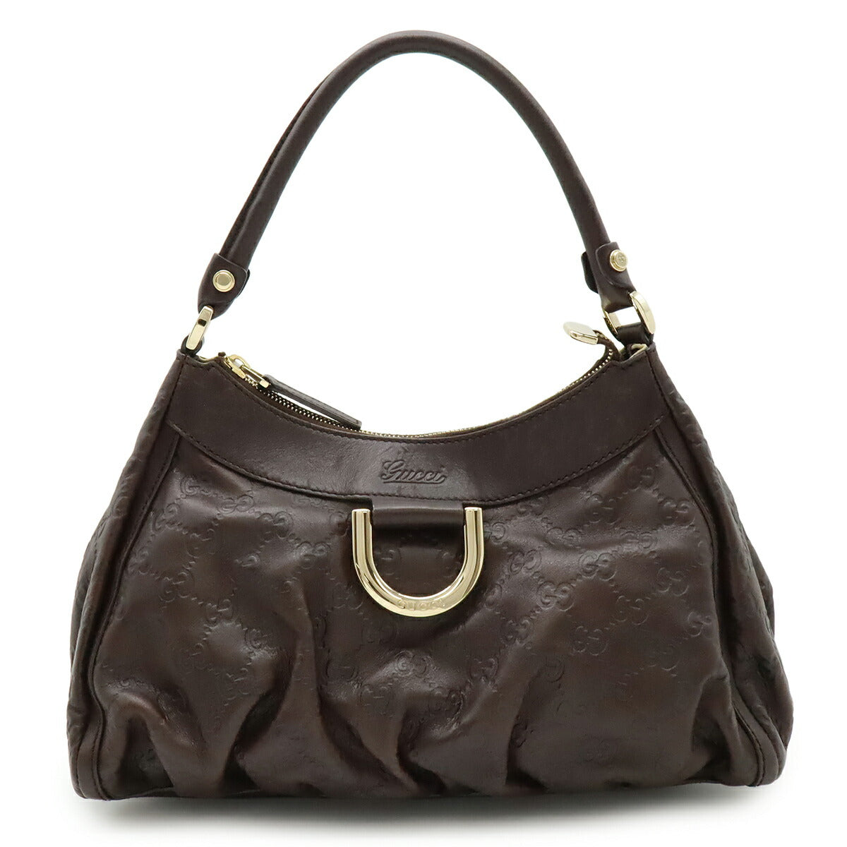 Gucci Abbey Signature Shoulder Bag Leather