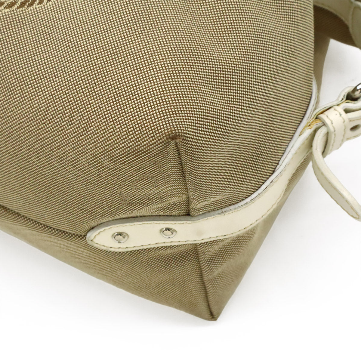 Prada 2Way Bag Leather Canvas Travel Bag